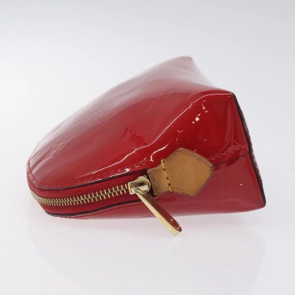 LOUIS VUITTON Vernis Pochette Cosmetic PM Rouge Grunadine M91746 LV Auth 128683 - Picture 4 of 15